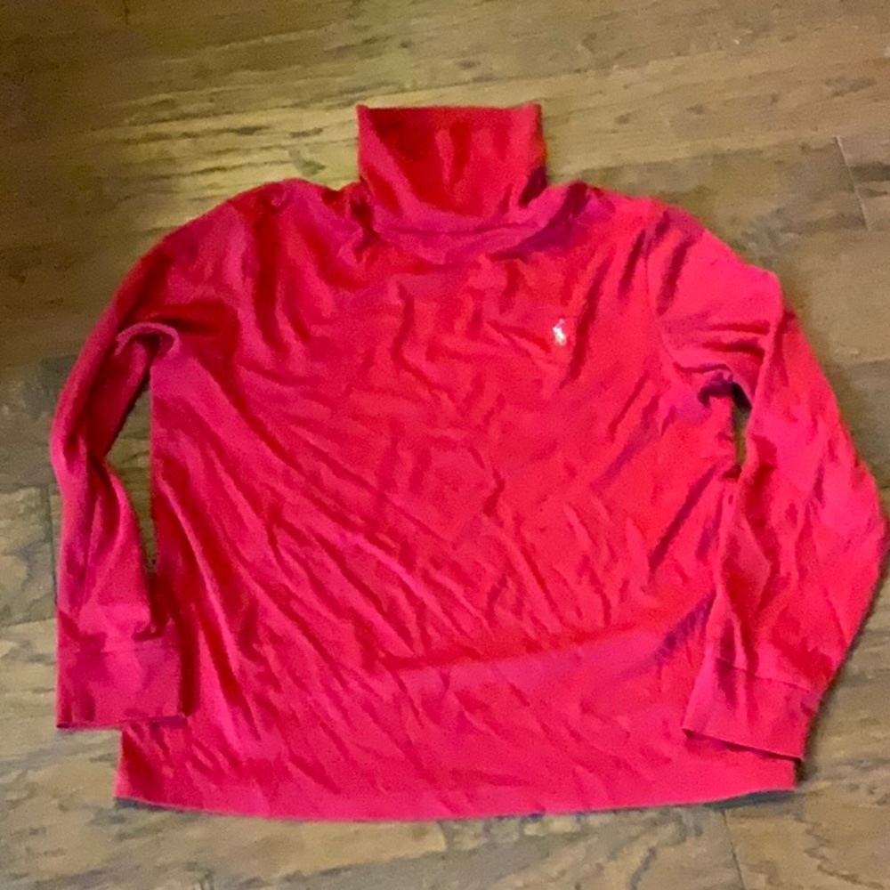 Ralph Lauren Red Long Sleeve Polo Shirt